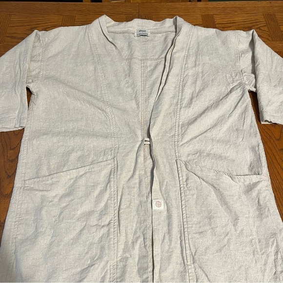 Finery x Proper Linen Blend Kimono Jacket Blazer Sz S Relaxed Fit Lagenlook - Picture 6 of 15